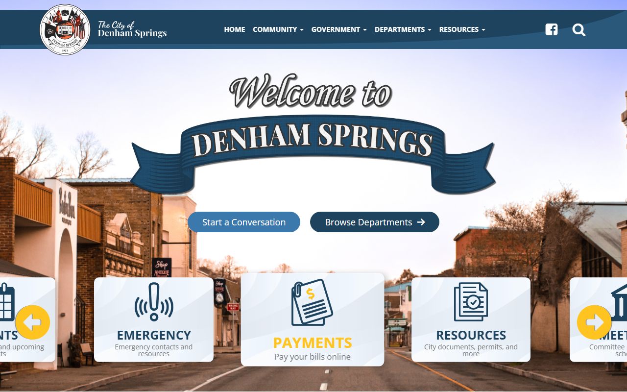 Denham Springs phone directory city website