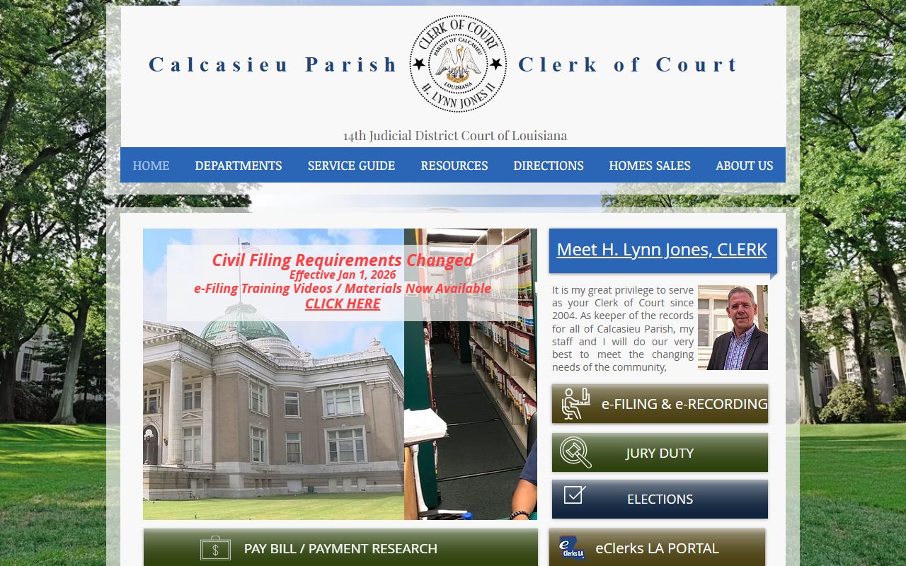 Jennings phone directory Jefferson Davis Parish records via Calcasieu Clerk