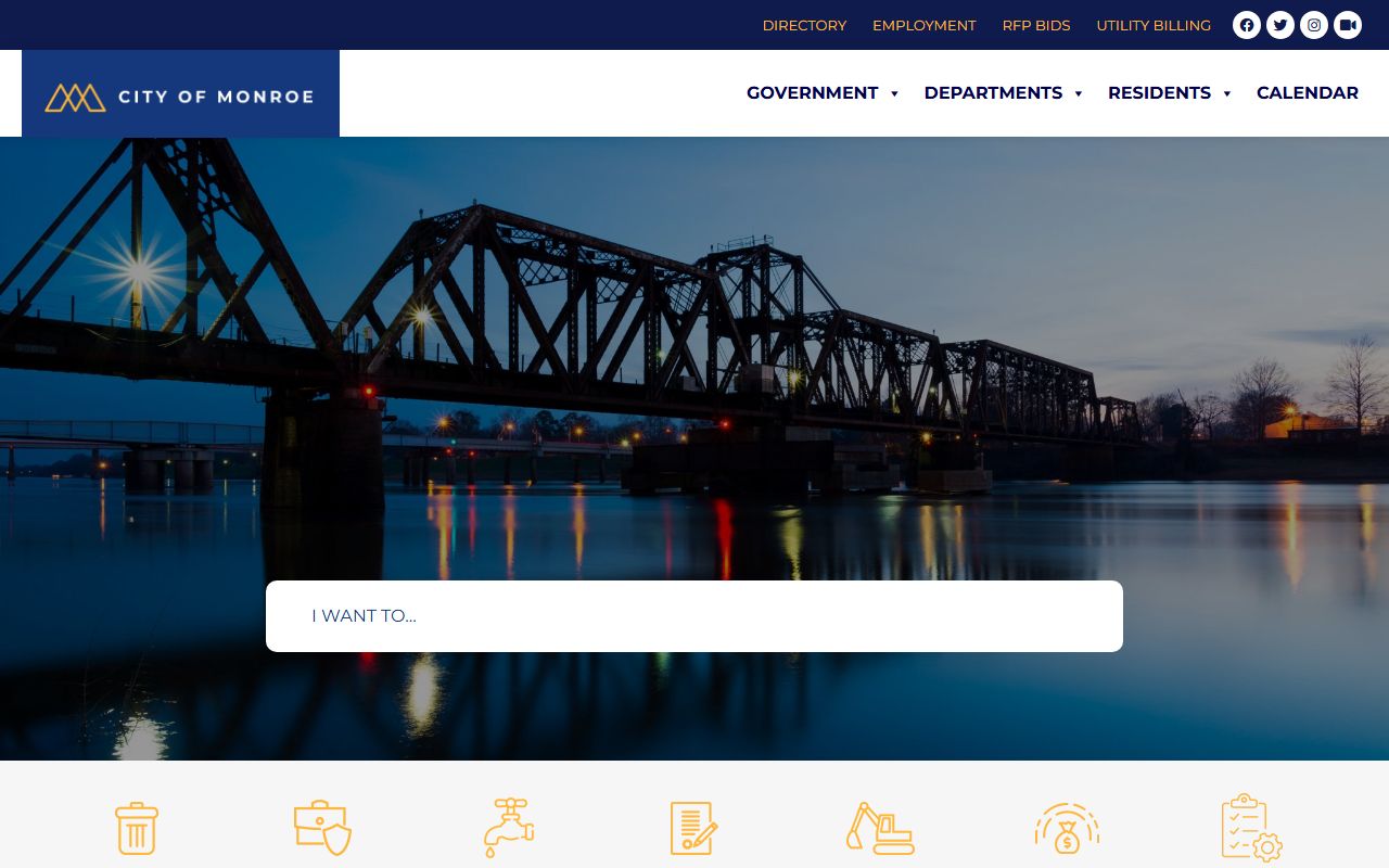 Monroe phone directory city portal website