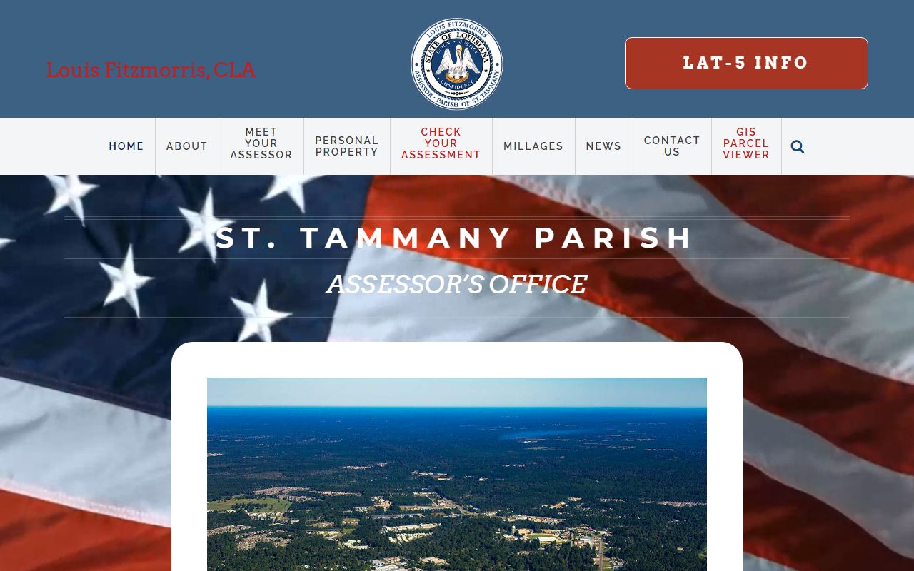 St. Tammany Parish Assessor website for phone directory and property search